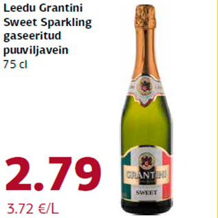 Allahindlus - Leedu Grantini Sweet Sparkling gaseeritud puuviljavein 75 cl