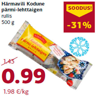 Allahindlus - Härmavili Kodune pärmi-lehttaigen