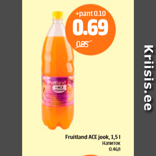 Allahindlus - Fruitland ACE jook, 1,5 l