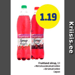 Allahindlus - Fruitland siirup, 1 l