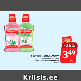 Allahindlus - Suuvesi Colgate, 500 ml**