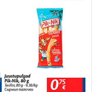 Allahindlus - Juustupulgad Pik-Nik, 80 g