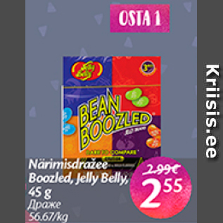 Allahindlus - Närimisdražee Boozled, Jelly Belly, 45 g