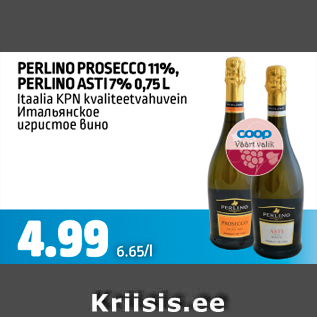 Allahindlus - Perlino Prosecco 11%, Perlino Asti