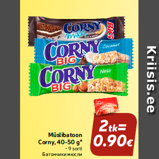 Allahindlus - Müslibatoon Corny, 40-50 g*