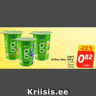 Allahindlus - Jogurt Gefilus, Valio, 380 g*