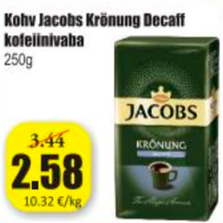 Allahindlus - Kohv Jacobs Krönung Decaff kofeiinivaba