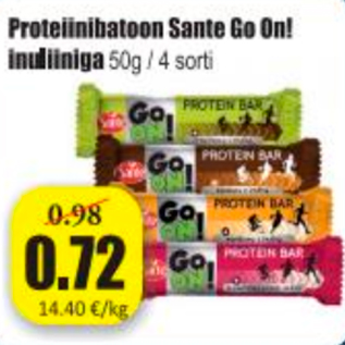 Allahindlus - Proteiinibatoon Sante Go On! insuliiniga