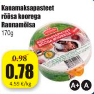 Allahindlus - Kanamaksapasteet rõõsa koorega Rannamõisa 170 g