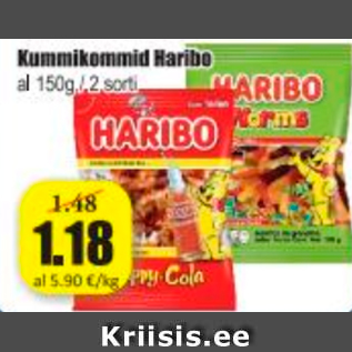 Allahindlus - Kummikommid Haribo