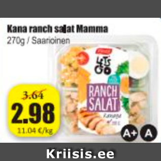 Allahindlus - Kana ranch salat Mamma