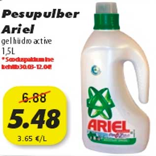 Allahindlus - Pesupulber Ariel gelhüdro active 1,5l