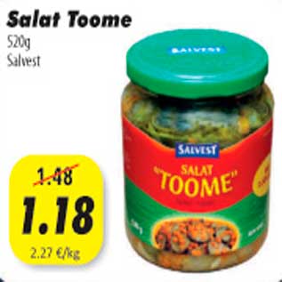 Allahindlus - Salat Toome 520g Salvest