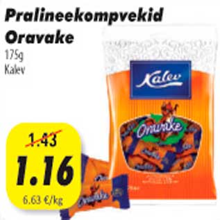 Allahindlus - Pralineekompvekid Oravake 175g Kalev