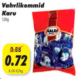 Allahindlus - Vahvlikommid Karu, 120g