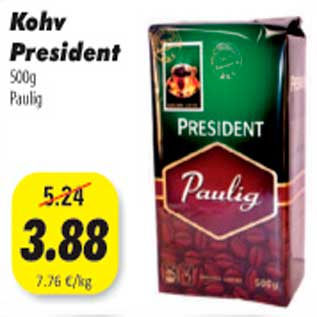 Allahindlus - Kohv President 500g