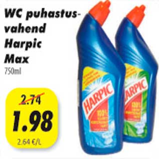 Allahindlus - WC puhastusvahend Harpic Max 750ml