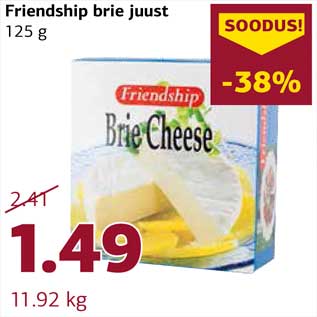 Allahindlus - Friendship brie juust 125 g