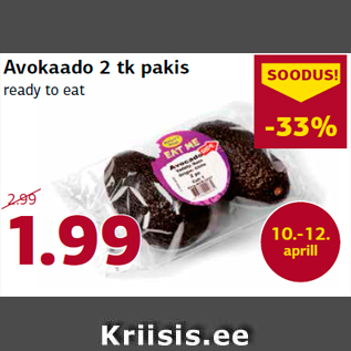 Allahindlus - Avokaado 2 tk pakis