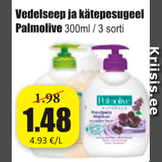 Allahindlus - Vedelsepp ja kätepesugeel Palmolive