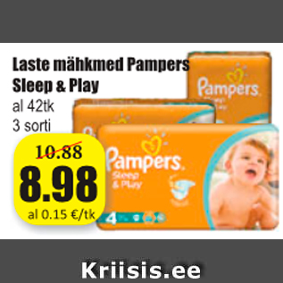 Allahindlus - Laste mähkmed Pampers Sleep & Play