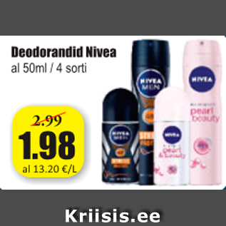 Allahindlus - Deodorant Nivea