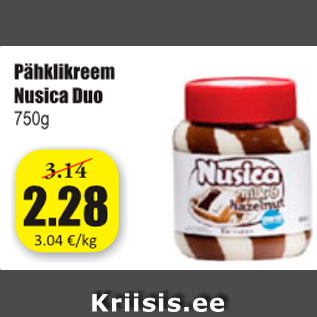 Allahindlus - Pähklikreem Nusica Duo 750 g