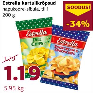 Allahindlus - Estrella kartulikrõpsud