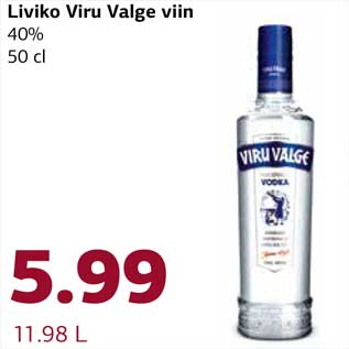 Allahindlus - Liviko Viru Valge viin 40% 50 cl