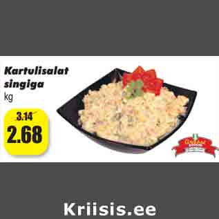 Allahindlus - Kartulisalat singiga kg