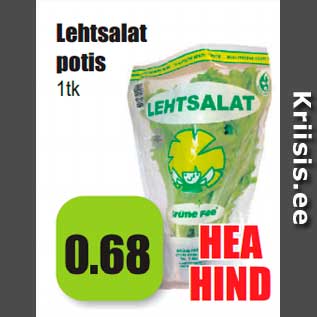 Allahindlus - Lehtsalat potis 1tk