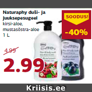 Allahindlus - Naturaphy duši- ja juuksepesugeel