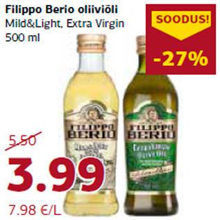 Allahindlus - Filippo Berio oliiviõli