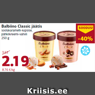 Allahindlus - Balbiino Classic jäätis