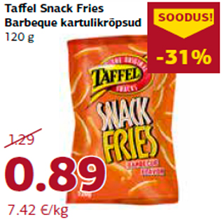 Allahindlus - Taff el Snack Fries Barbeque kartulikrõpsud 120 g