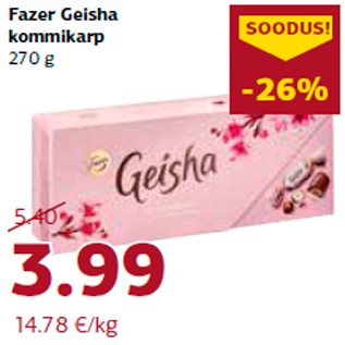 Allahindlus - Fazer Geisha kommikarp 270 g