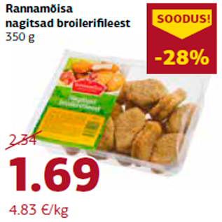 Allahindlus - Rannamõisa nagitsad broilerifileest 350 g