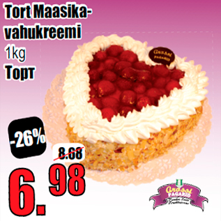 Allahindlus - Tort Maasikavahukreemi 1kg