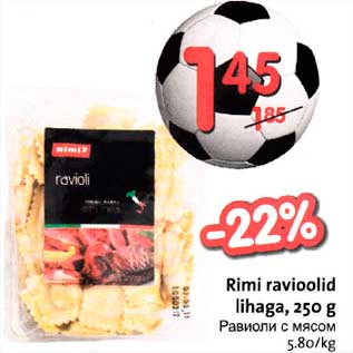 Allahindlus - Rimi ravioolid lihaga, 250 g