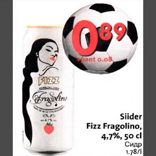 Allahindlus - Siider Fizz Fragolino, 4,7%, 5О cl