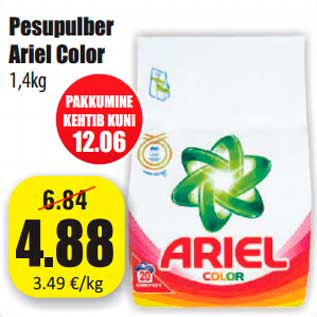 Allahindlus - Pesupulber Ariel Color 1,4kg