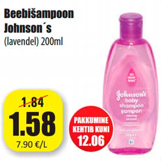 Allahindlus - Beebišampoon Johnson´s