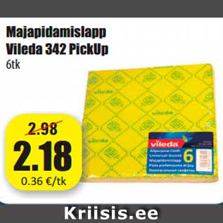 Allahindlus - Majapidamislapp Vileda 342 PickUp 6tk