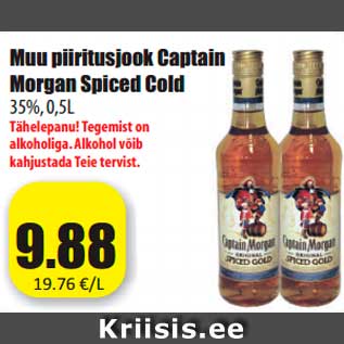 Allahindlus - Muu piiritusjook Captain Morgan Spiced Cold