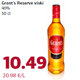 Allahindlus - Grant’s Reserve viski 40% 50 cl