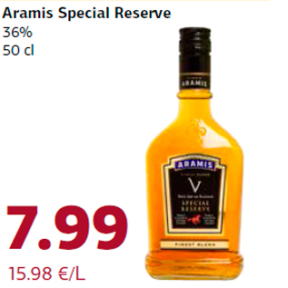 Allahindlus - Aramis Special Reserve 36% 50 cl