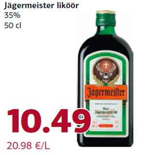 Allahindlus - Jägermeister liköör 35% 50 cl