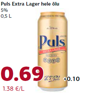 Allahindlus - Puls Extra Lager hele õlu