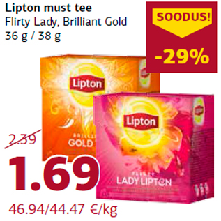 Allahindlus - Lipton must tee