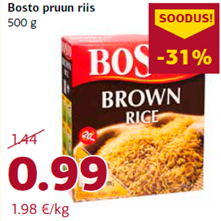 Allahindlus - Bosto pruun riis 500 g